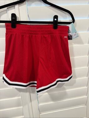 DSG Red Women's Athletic Shorts with DSG Logo